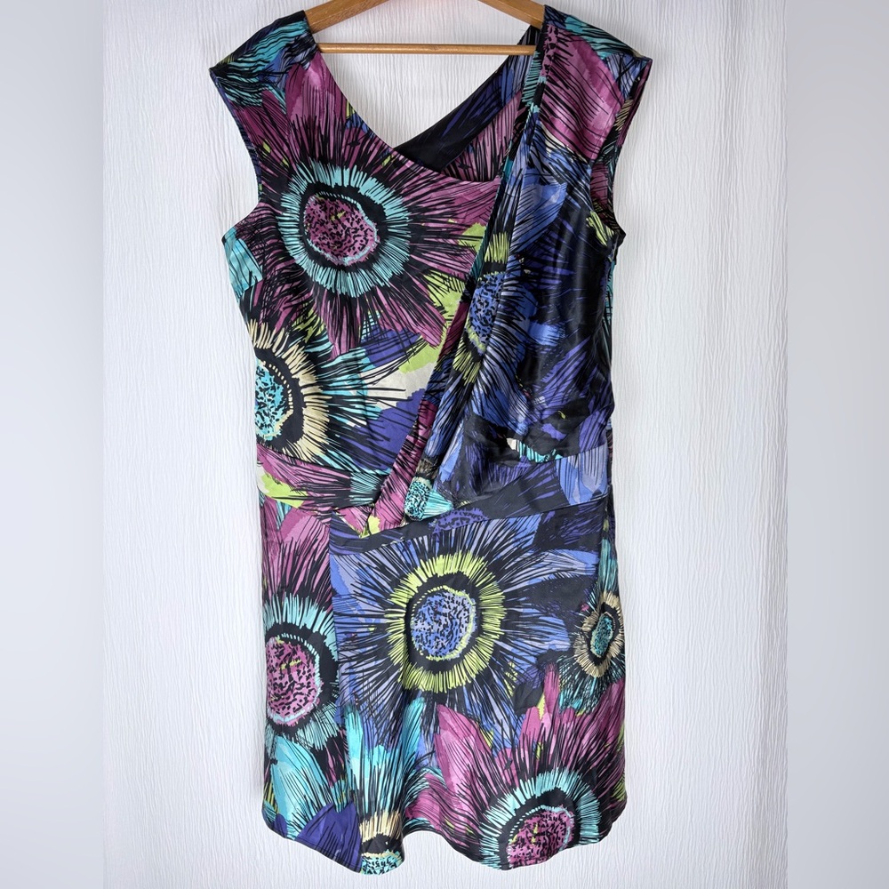 Ali Ro, Silk, Draped Mini Dress, Asymmetrical, Women’s Size 8